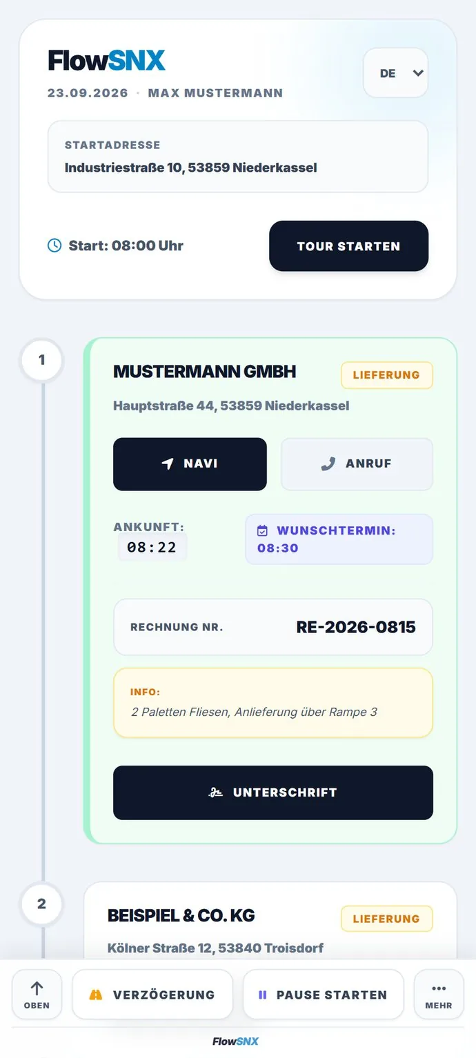 Fahrer Ansicht